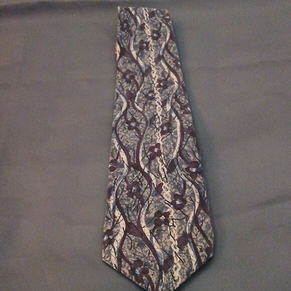 Alexander Llyod brown gray cream color silk tie NWOT - Picture 1 of 7
